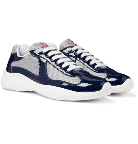 prada sneakers water resistant blue|prada america's cup shoes men.